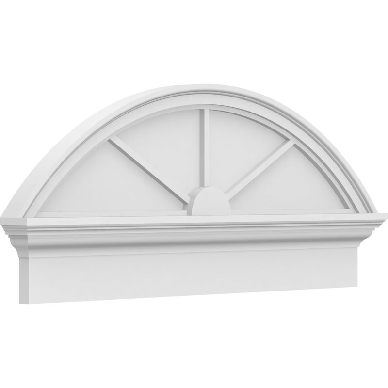 x 2-3 / 4 "P à arche de segment architectural 3 branches en PVC de qualité architecturale, H 15 7/8 po x l 36 po x P 2 3/4 po