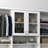 Tranquil White 37.5" Floor-Mounted Closet Section with Glass Doors, 9 Shelves-137942278-137942276