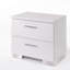 Table de chevet blanche moderne avec pieds - Armoire de rangement spacieuse-2027084007
