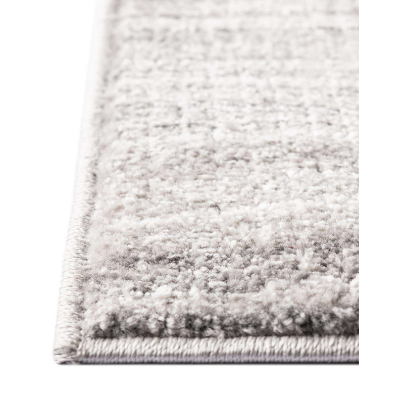 Tapis rayé Osteen, Rectangle 6 pi 1 po x 9 pi 2 po, Gris