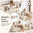 Boneless 112" Teddy Curved Loveseat Sofa with Pillows, Extended Length-2068412775
