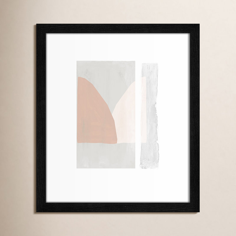 Lora douce et légère - reproduction d'art, Papier avec cadre en bois noir, H 15 po x l 13 po x P 0,75 po