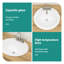 Lavabo de salle de bain ovale encastré en céramique blanc 20 po x 18 po avec 3 trous de robinet