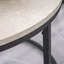 Cotten 2 Pcs Stacking Coffee Table Set Steel Frame, Marble Dark Grey-628454779