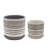 Ceramic and Cream Planter with Saucer Featuring Aztec Design-990244399-990244400