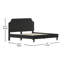Base de lit plateforme tapissier arquée avec capitonnage Aluino - Aucun sommier tapissier requis-28940809-28940812