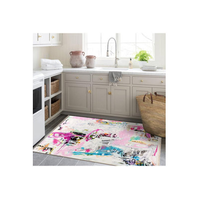 Tapis décoratif lavable à la machine