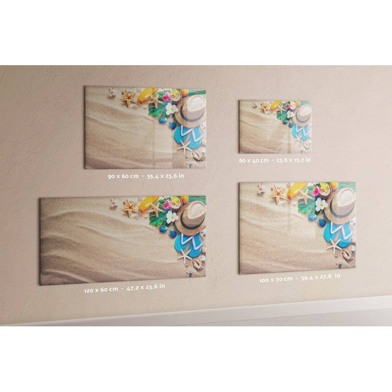 Magnetic Memo Board Whiteboard - 60 x 40 cm - Includes Marker and Magnets - Summer accessories