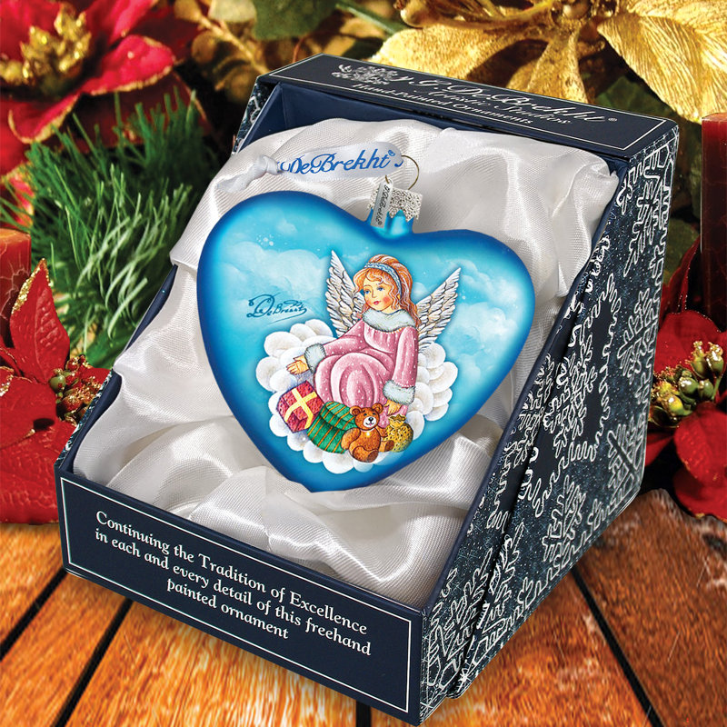 Holiday 3.5'' Handmade Glass Holiday Shaped Ornament