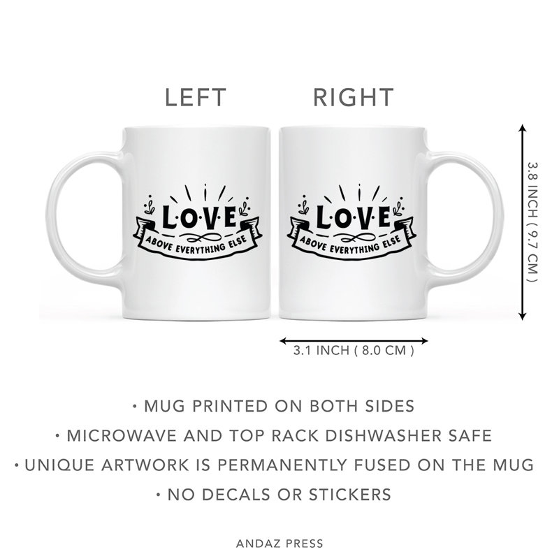 Tasse à café Ahmeek, Traduction « Love Above Everything Else » : L'am
