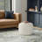 Chantal 18"W Upholstered Boucle Round Pouf
