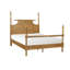 Lit luxueux avec structure et finition en bois de couleur naturelle
