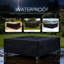 Housse de patio rectangulaire de 111 po (L) x 72 po (H) x 28 po (H) avec sac à fermeture à glissière, housse robuste en toile robuste pour table de salle à manger et chaises d'extérieur, noir universel imperméable-1113286580