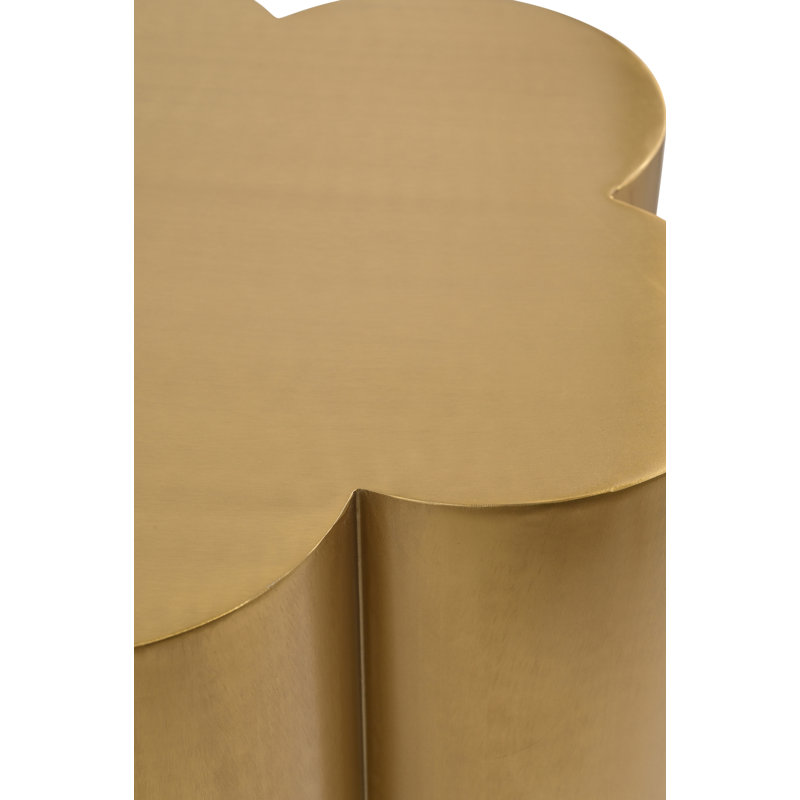 Makhai Iron End Table, Gold