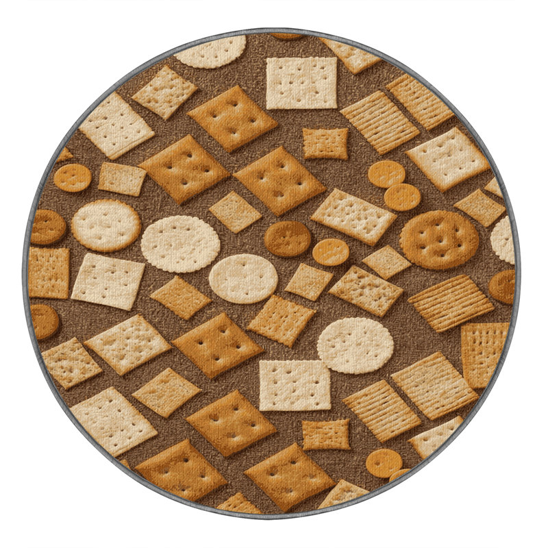  Tapis lavable Crackers Desserts, Rectangle de 5 pi x 8 pi