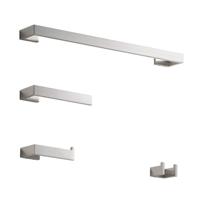 Stainless Steel Wall-Mounted 4-piece bathroom hardware set