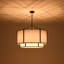 Lustre tambour 6 niveaux en tissu