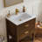 Aastha 25" Walnut Single Sink Bathroom Vanity with Solid Surface Composite Top-61495333