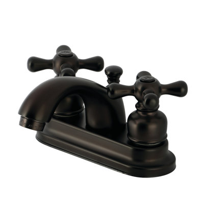 Robinet de salle de bain central à 4 poignées à 3 trous à fixation sur le comptoir avec robinet escamotable en plastique Kingston