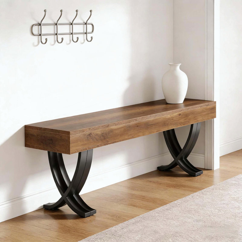 Banc d'entrée élégant avec style industriel