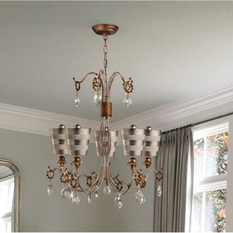 Tivoli 5-Light Crystal Chandelier, Silver