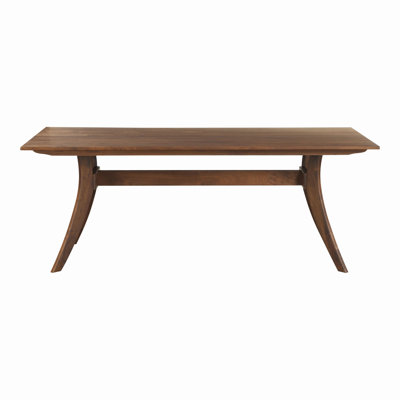 Dining Table, Solid American Walnut Wood, Rectangular, Seats 6