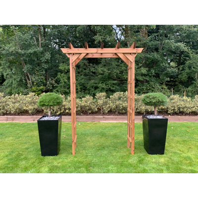 Ohalloran 64cm D Solid Wood Garden Arches in Brown