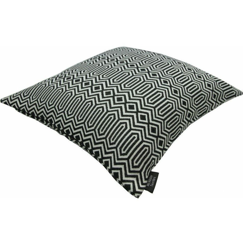 Cynthia Geometric Square Pillow Cover, Black, 49 x 49 cm