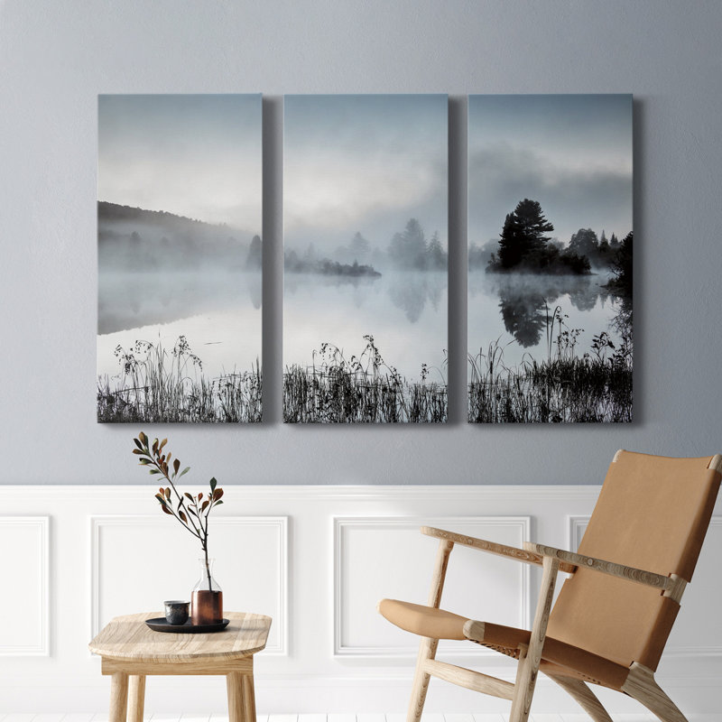 Streeter Pond - Photographie sur toile tendue 3 pièces, H 60 po x l 120 po x P 1 po