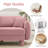 Boucle Fabric Convertible L Shape Sectional 3-Seater Sofa Couch With Distinctive Shell-Shaped Armrests And Removable Ottoman-119398172