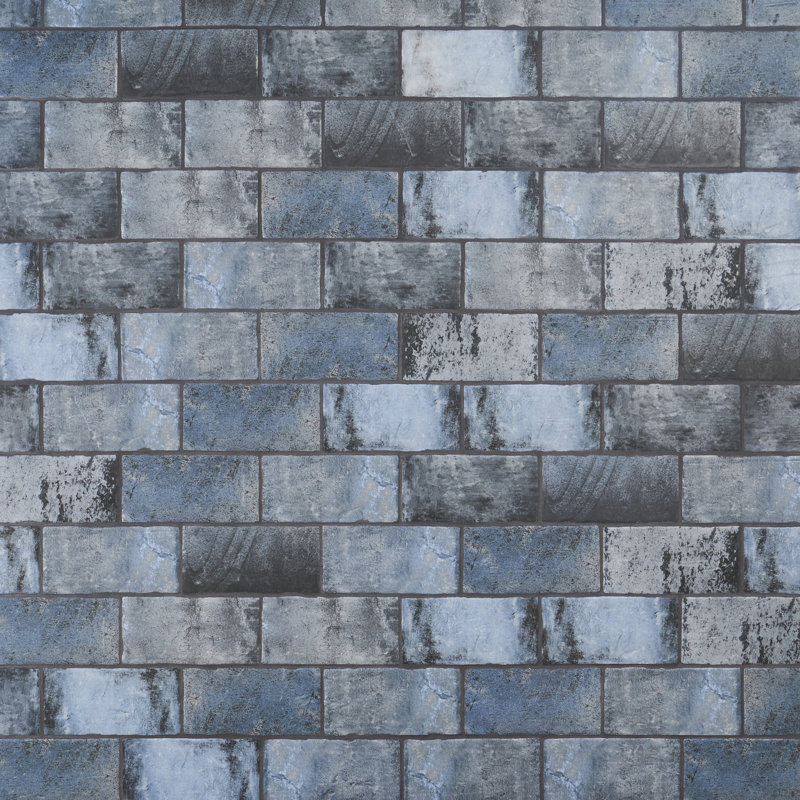 Carrelage mural en céramique aspect terre cuite 3,93 "x 7,87" Souk (caisse de 10,76 pieds carrés / caisse), Bleu denim