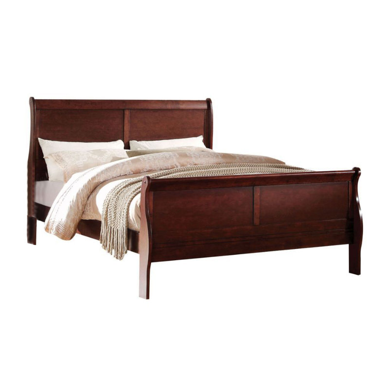 Bulera Sleigh Bed, White, King