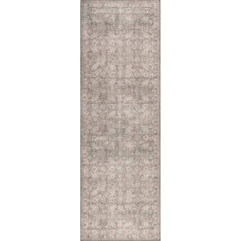 Tapis en mélange de jute de polyester Jeccica, Tapis de couloir 2 pi 8 po x 8 pi
