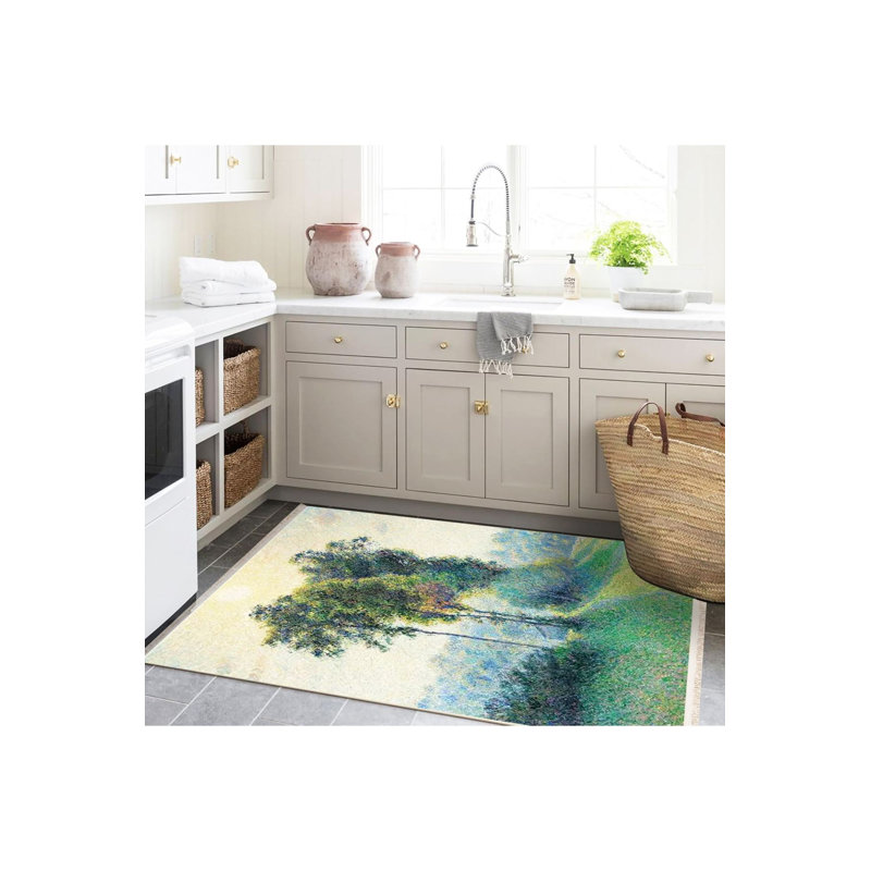 Tapis décoratif pastel, Sous-tapis rectangulaire de 3 pi 3 po x 4 pi 11 po
