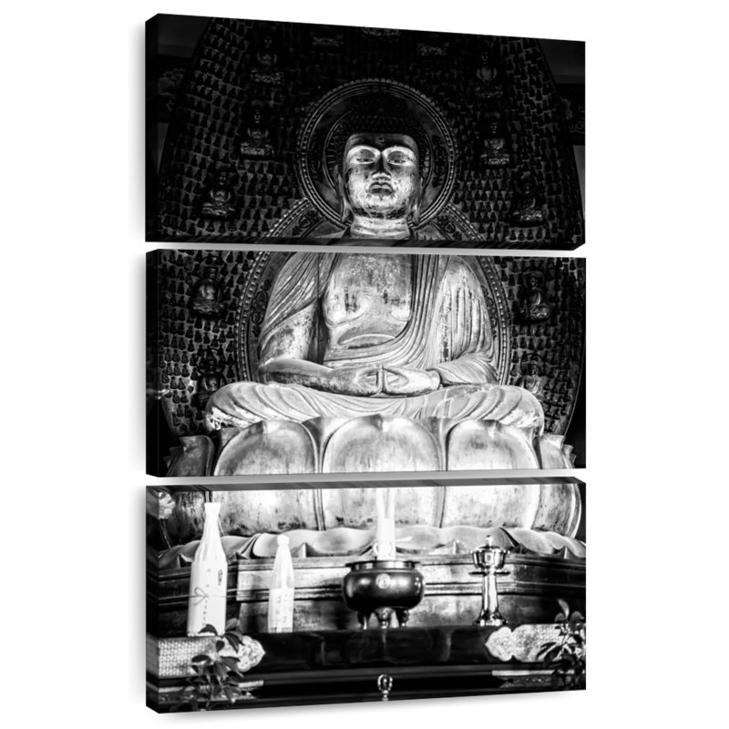 Bouddha doré japonais Adella I, H 74 po x l 48 po