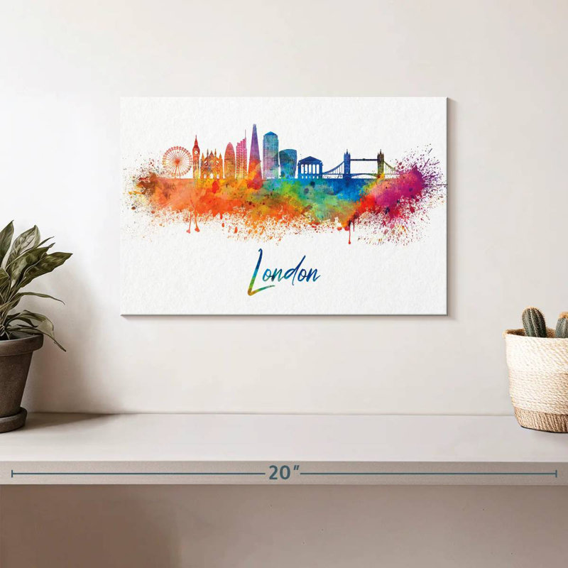 Éclaboussures de peinture de l'horizon Sirci London, H 8 po x l 12 po