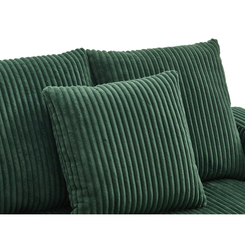 Chaise longue rembourrée 50 po, Émeraude