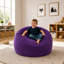 Sac ultime | Fauteuil à billes 3 pi | Rembourrage en mousse - Housse lavable amovible, suède mauve-1482418584-1500567301