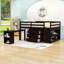 Lit mezzanine 3 tiroirs avec bureau mobile et tablettes-645570714-645570713