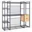 Garde-robe de style ouvert avec rails, tablettes et tiroirs -1264604776