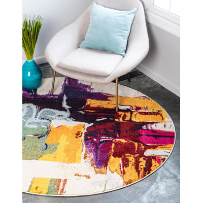 Tapis abstrait beige Auyeung
