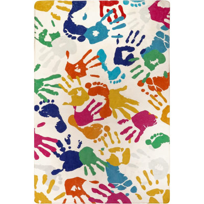 Akelah Handprints and Footprints Fabric Playmat