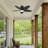 42" 5-blade Indoor Tropical Flush Mount Ceiling Fan With Light And Remote/app Control-1389845908