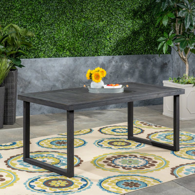 Table de salle à manger d'extérieur en bois d'acacia 69 "