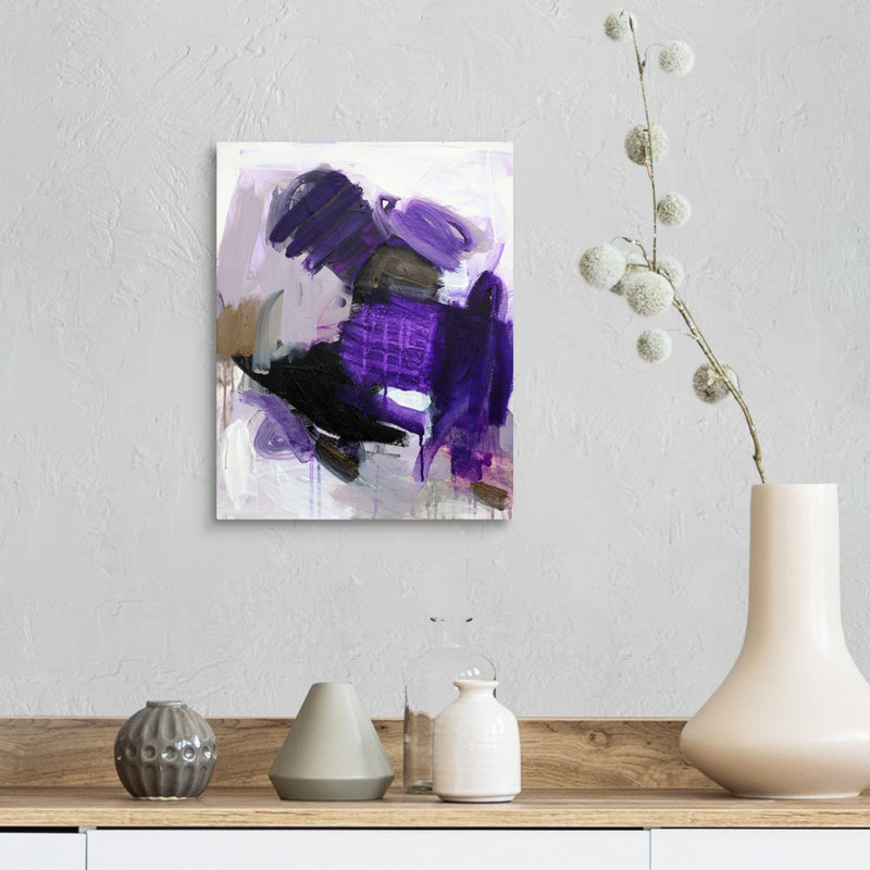 Reproduction d’art sur toile, "Purple Love" par B. Robert, Toile tendue, H 14 po x l 11 po x P 1,25 po