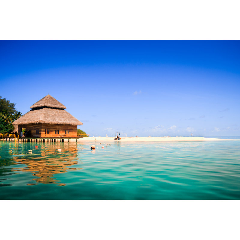 Over Water Bungalow - Wrapped Canvas Print, 61cm H x 91cm W x 3.8cm D