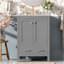 Meuble-lavabo de 24 pouces avec lavabo encastré intégré et armoire de rangement avec 2 portes et 1 tiroir. Comprend une tablette de porte à double couche, une conception à fermeture douce et des solutions de rangement polyvalentes-1133987021