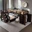 Lit superposé simple en L avec 3 tiroirs, bureau portable et garde-robe-1256275938