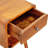  Solid Wood Mini Chestnut Curved Bedside Table – 1 Drawer + Open Shelf, Space-Saving Modern Design for Bedroom, Living Room, or Office