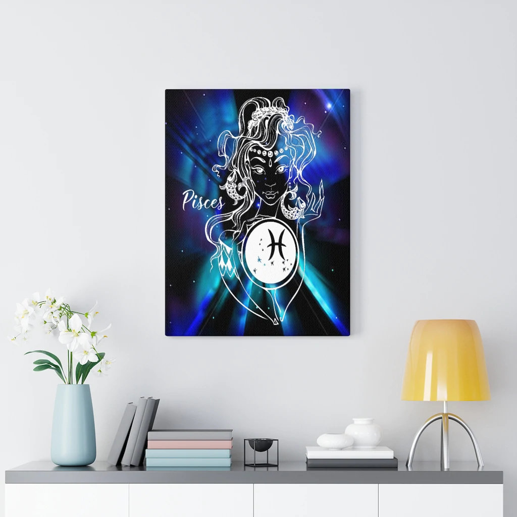 Pisces Zodiac Horoscope - Wrapped Canvas Print